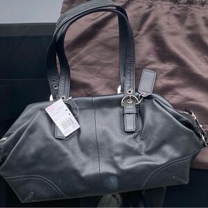 NWT Coach Soho 2 Way Shopper Tote Bag in Black